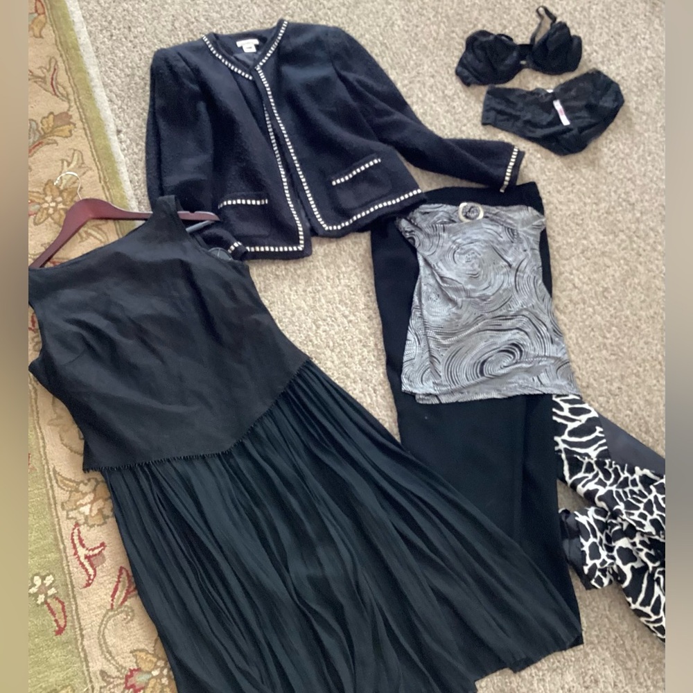 LINEN BEADED SHELL EPLC FINITY STUDIO HI LOW Sz 8